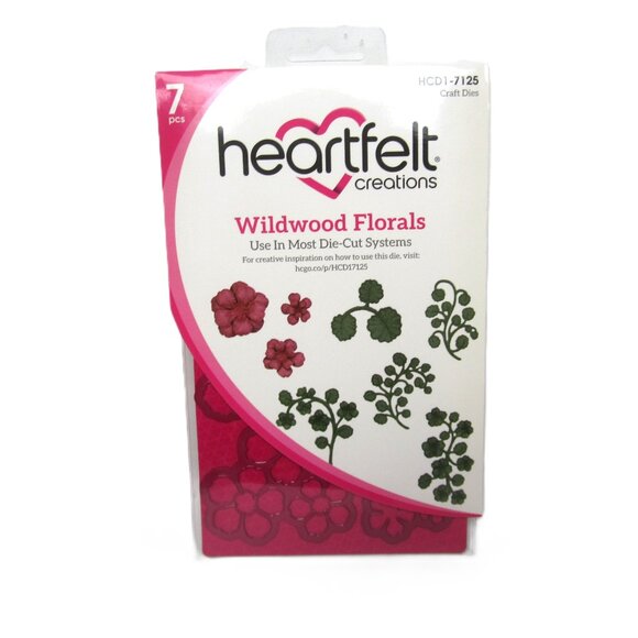 Heartfelt Creations $30 Wildwood Florals Craft Dies Floral Botanical NEW - Picture 1 of 2